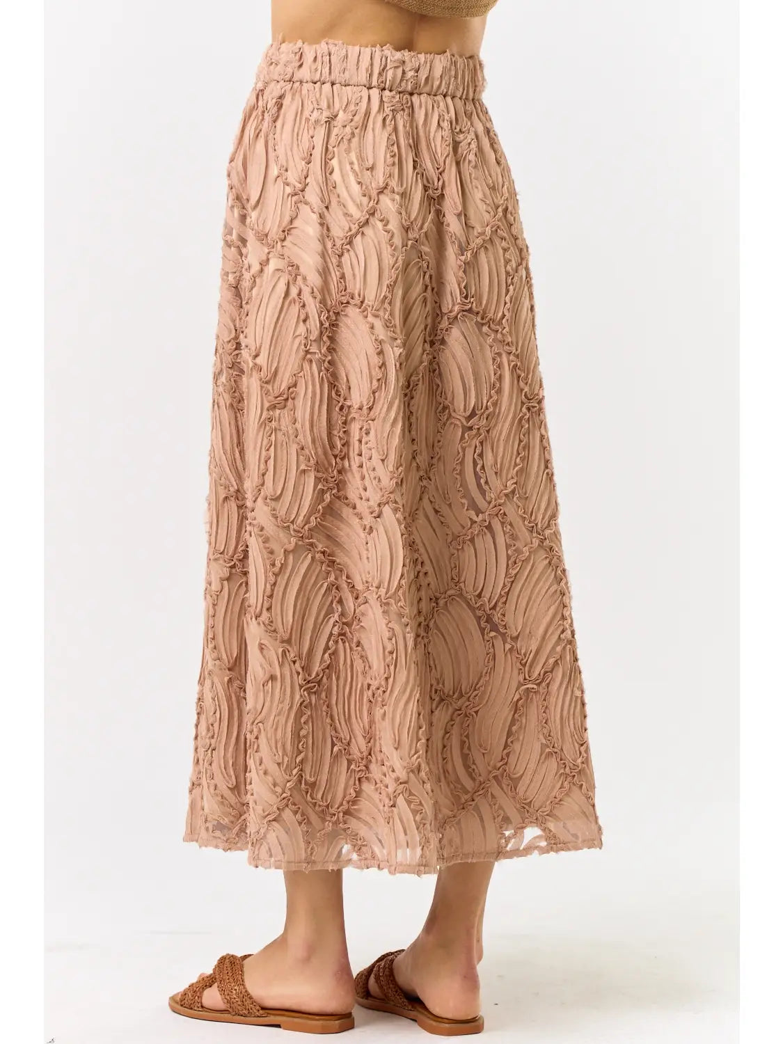 Scarlette Textured Skirt- Mocha