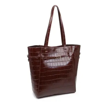 Athena Leather Tote - Wine