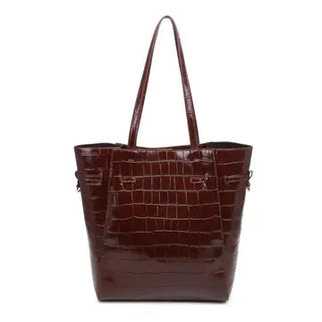 Athena Leather Tote - Wine