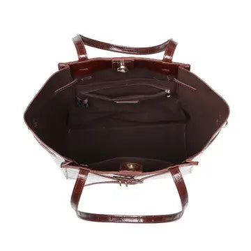 Athena Leather Tote - Wine