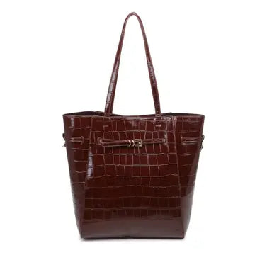 Athena Leather Tote - Wine