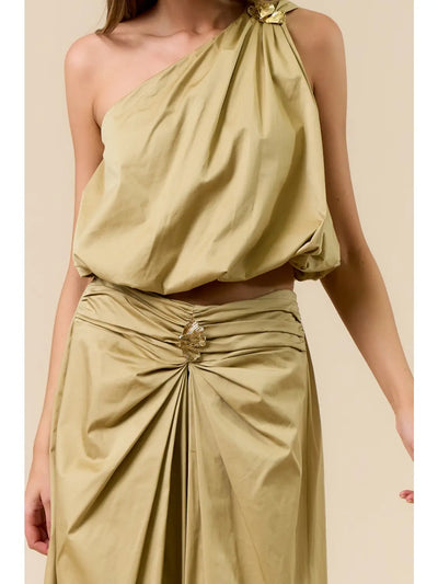 Ava Metal Top- Sand