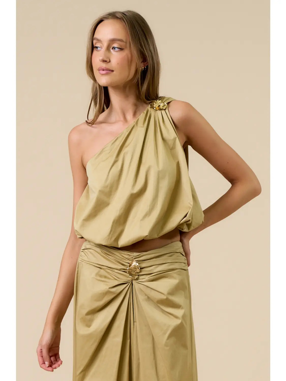 Ava Metal Top- Sand
