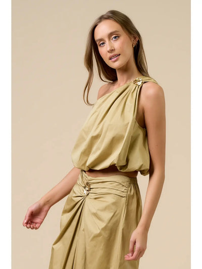 Ava Metal Top- Sand