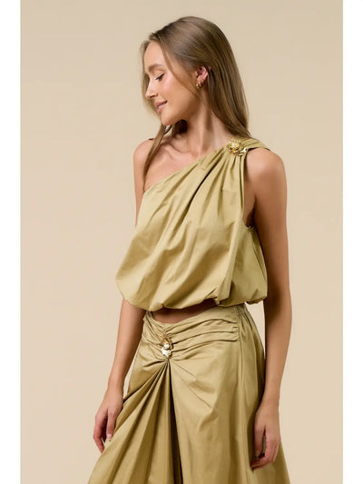 Ava Metal Top- Sand
