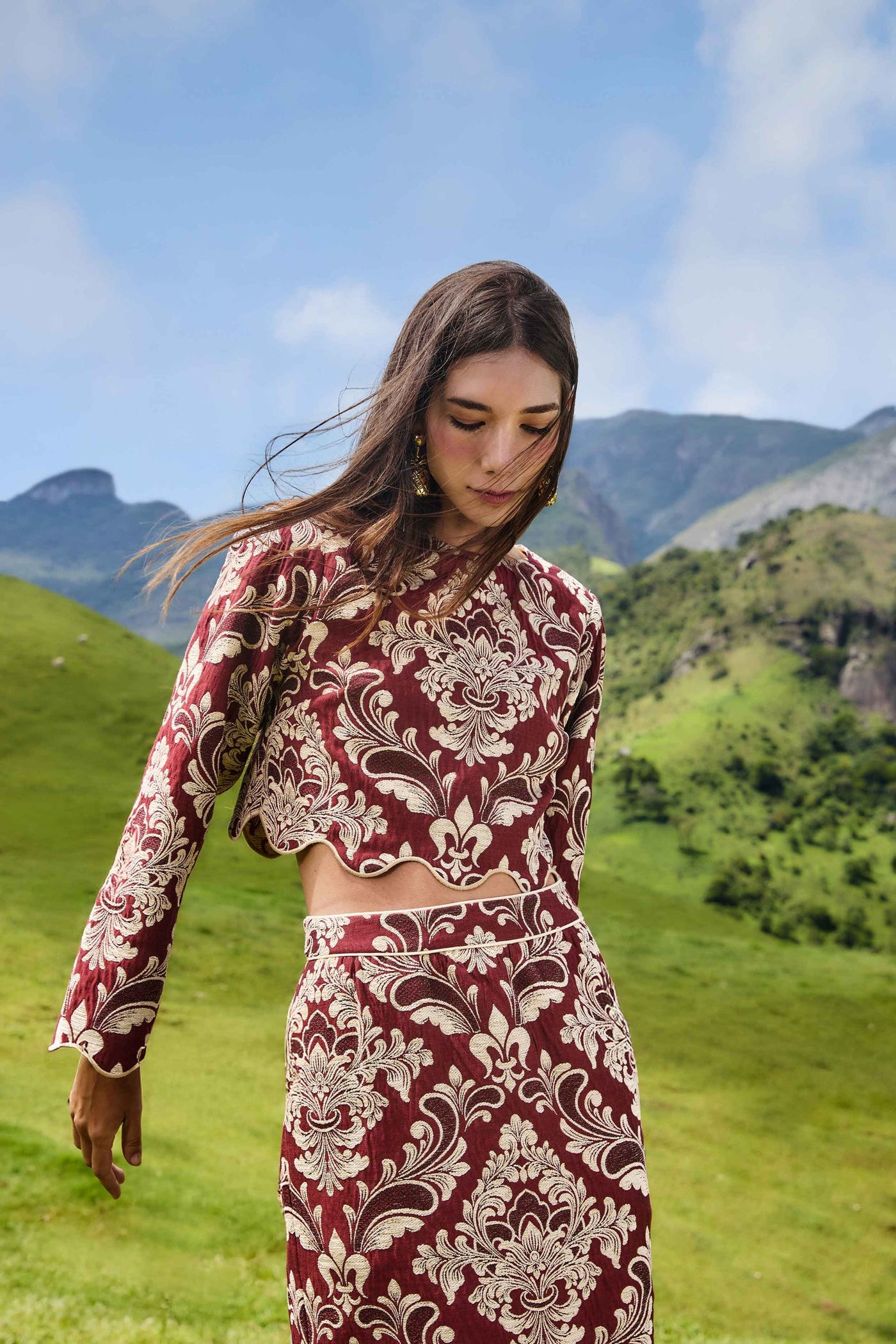 Bicolor Jacquard Top