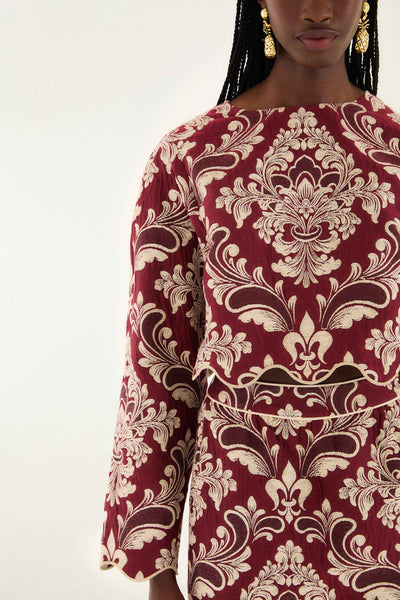 Bicolor Jacquard Top