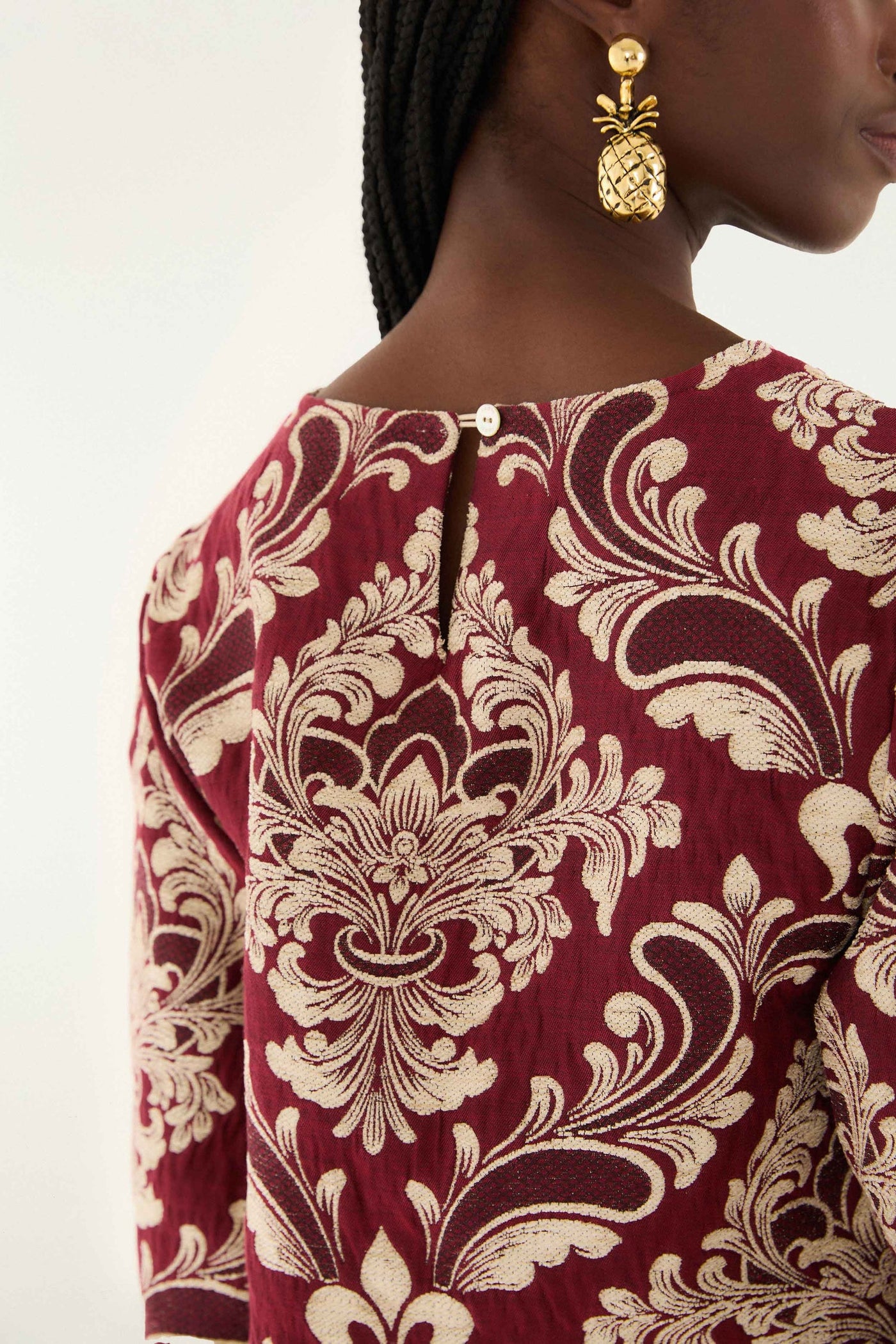 Bicolor Jacquard Top