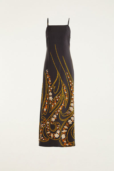 Garden Black Midi Dress