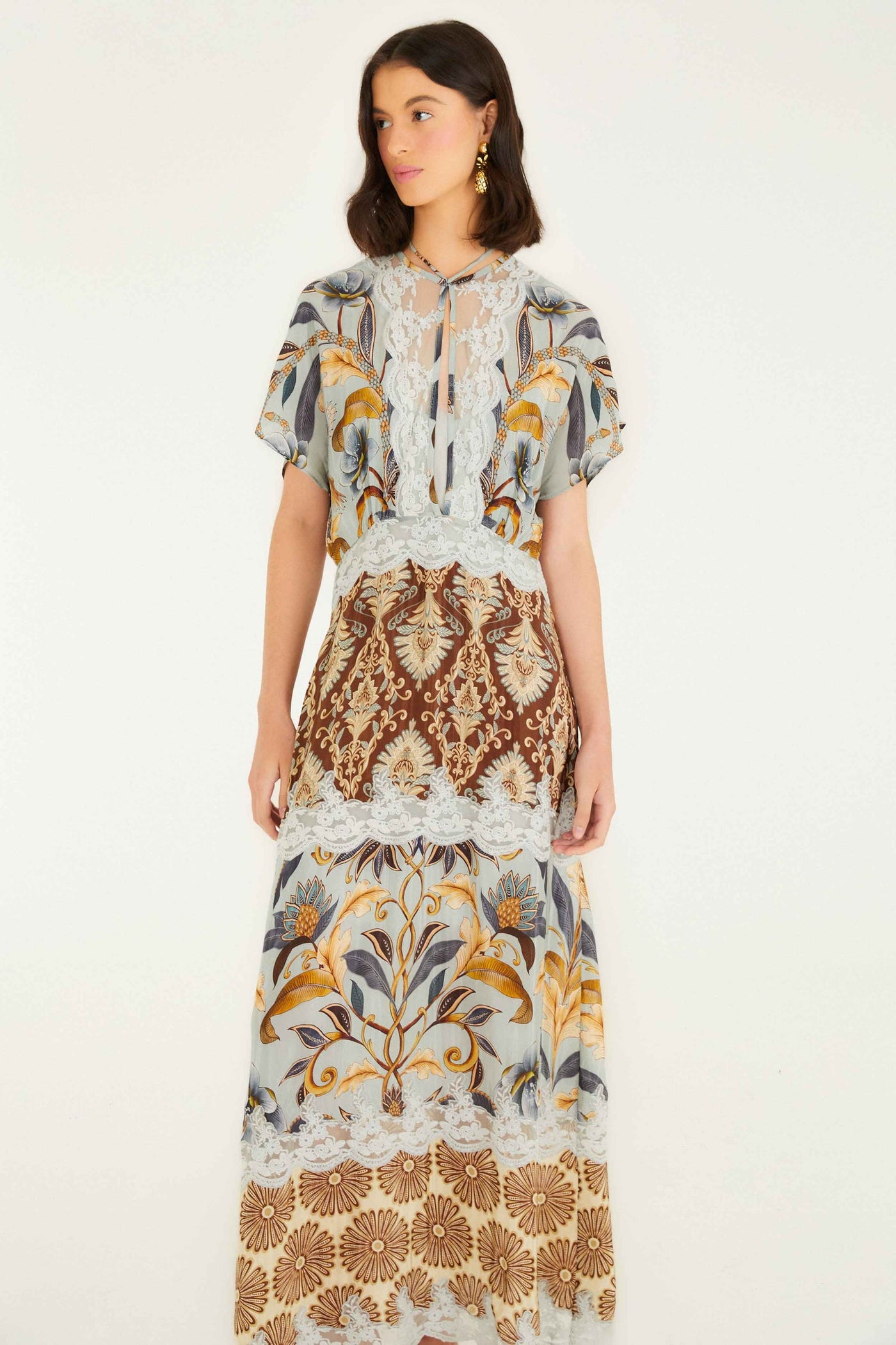 Snake Garden Maxi Dress