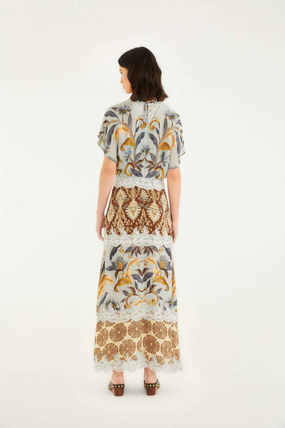 Snake Garden Maxi Dress