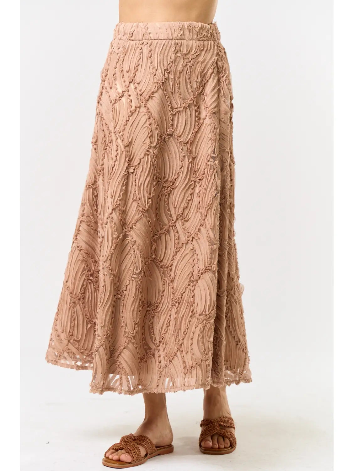 Scarlette Textured Skirt- Mocha