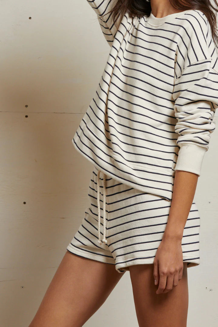 Layla Sweatshort- Night Stripe