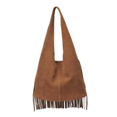 Hope Fringe Hobo Bag- Hazelnut