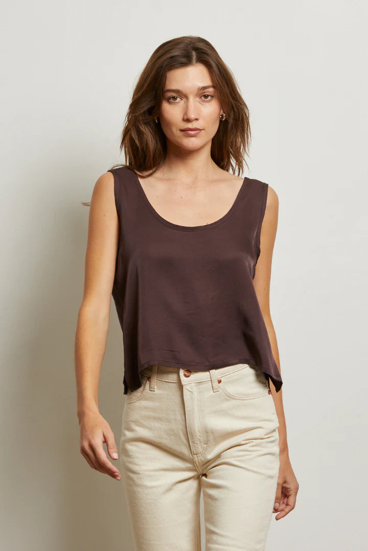 Silvie Scoop Tank- Cocoa