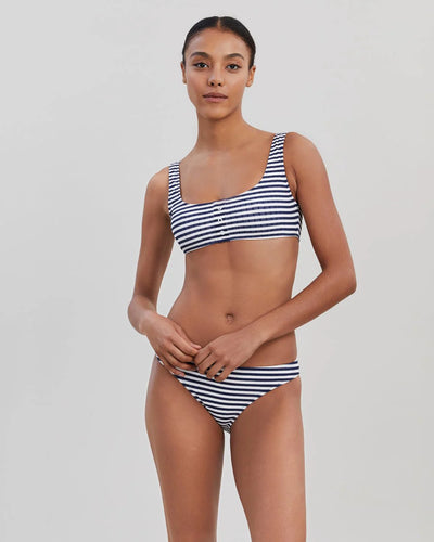 Elle Button Bikini Bottom - French Navy